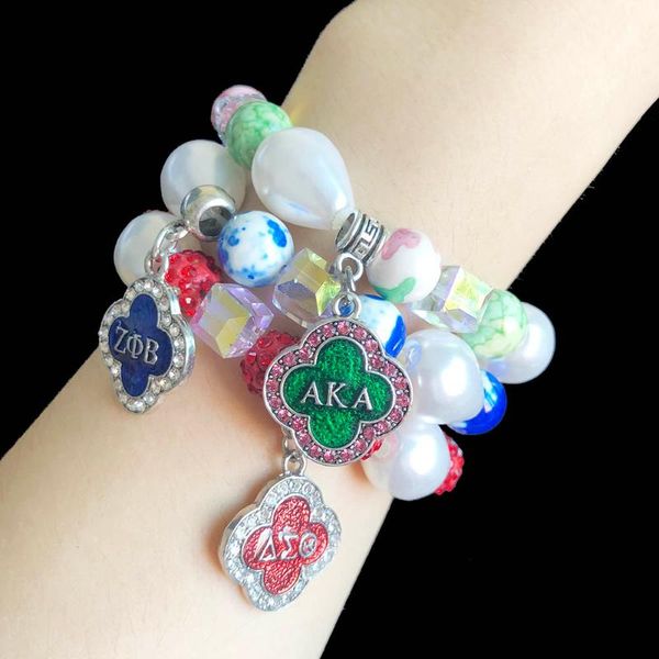 beaded, strands handmade diy greek sorority red blue green transparent square ab baroque imitation pearl letter delta charm bracelet jewelry, Black
beaded, strands handmade diy greek sorority red blue green transparent square ab baroque imitation pearl letter delta charm bracelet jewelry, Black
