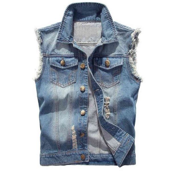 men's jackets denim sleeveless jacket men fashion ripped cotton jean vests gilet casual jeans waistcoat cowboy hip hop streetwear cloth, Black;brown
men's jackets denim sleeveless jacket men fashion ripped cotton jean vests gilet casual jeans waistcoat cowboy hip hop streetwear cloth, Black;brown