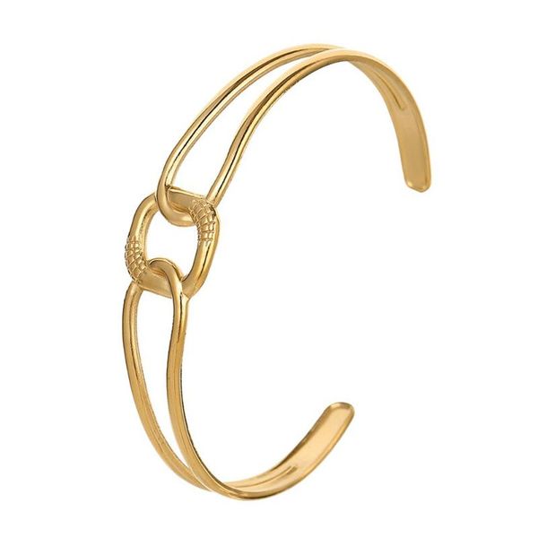 link, chain 100% stainless steel square interwoven line open bracelet simple trend geometric ins, Black
link, chain 100% stainless steel square interwoven line open bracelet simple trend geometric ins, Black