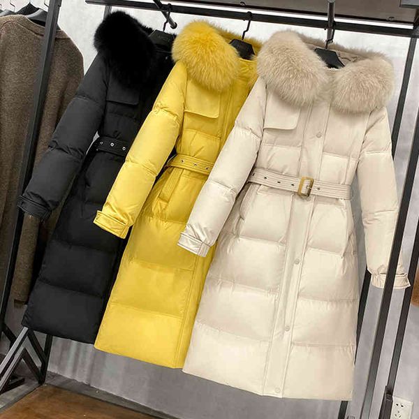 women's down & parkas large real raccoon fur long jacket women 90% white duck coat loose hooded thick female overcoat with belt uwct, Black
women's down & parkas large real raccoon fur long jacket women 90% white duck coat loose hooded thick female overcoat with belt uwct, Black