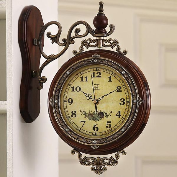 wall clocks round antique clock double sided art silent movement wooden creative orologio da parete home decoration 50wc
wall clocks round antique clock double sided art silent movement wooden creative orologio da parete home decoration 50wc