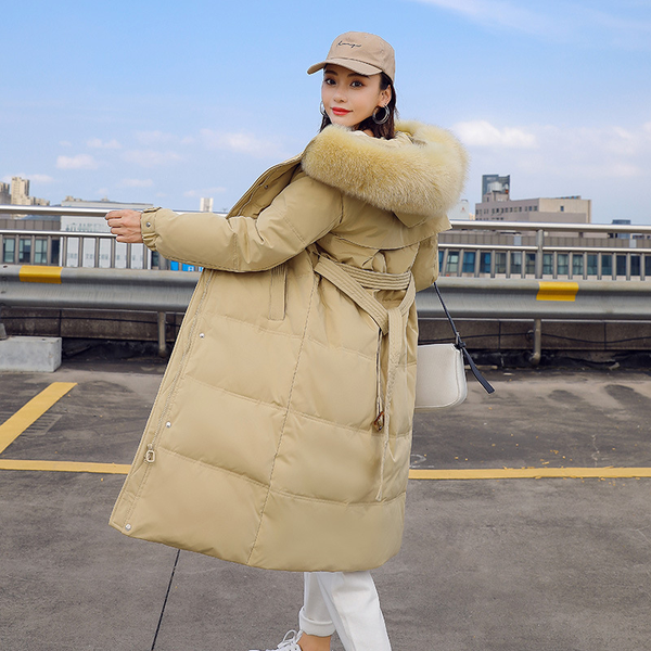 2021new x-long winter jacket women real natural collar hooded white duck down coat thick warm loose outerwear, Black
2021new x-long winter jacket women real natural collar hooded white duck down coat thick warm loose outerwear, Black