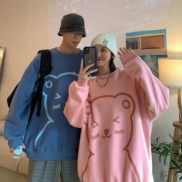 women's hoodies & sweatshirts loose o-neck warm couple fashion cartoon bear clothing harajuku design personalized pullovers autumn win, Black
women's hoodies & sweatshirts loose o-neck warm couple fashion cartoon bear clothing harajuku design personalized pullovers autumn win, Black