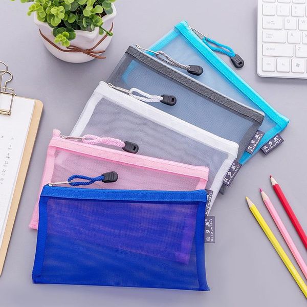pencil bags zipper transparent mesh case office student pen bag nylon kalem kutusu school supplies astuccio scuola
pencil bags zipper transparent mesh case office student pen bag nylon kalem kutusu school supplies astuccio scuola