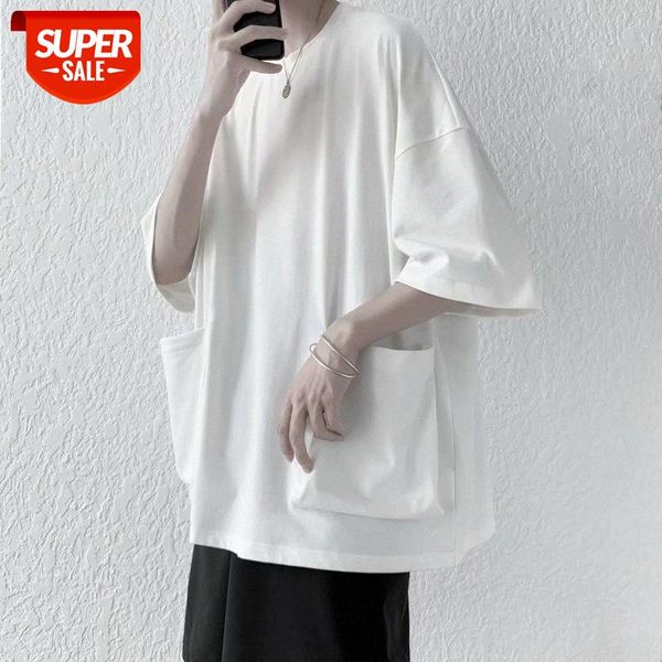 aberdeen art men's tide brand japanese ins short-sleeved loose hip-hop solid color big pocket t-shirt trend five-point sleeves #eh87, White;black
aberdeen art men's tide brand japanese ins short-sleeved loose hip-hop solid color big pocket t-shirt trend five-point sleeves #eh87, White;black
