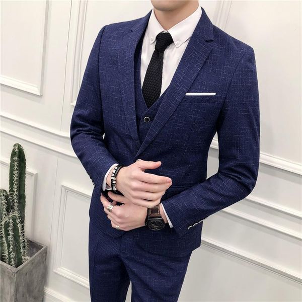 han edition cultivate morality men fall 2021 plaid three-piece suit men's leisure suit, business suits & blazers, White;black
han edition cultivate morality men fall 2021 plaid three-piece suit men's leisure suit, business suits & blazers, White;black