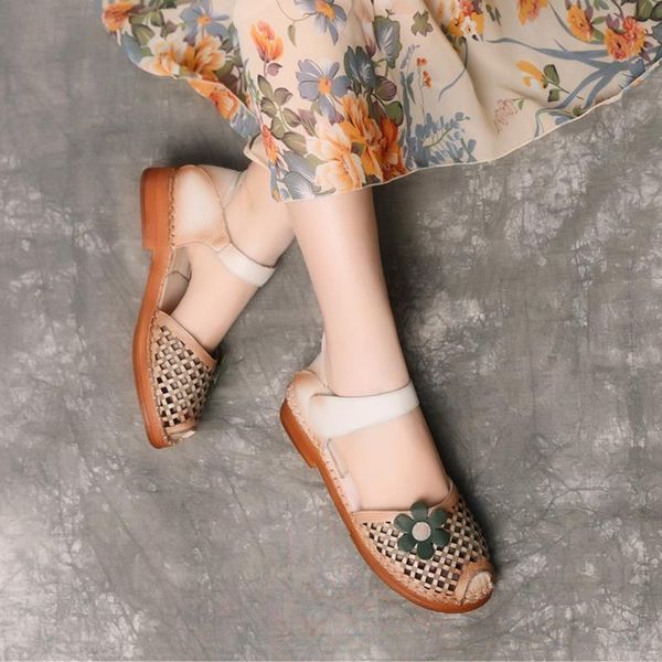 sandals women's retro 2021 summer genuine leather handmade ladies shoes hollow out breathable woman sandal, Black
sandals women's retro 2021 summer genuine leather handmade ladies shoes hollow out breathable woman sandal, Black