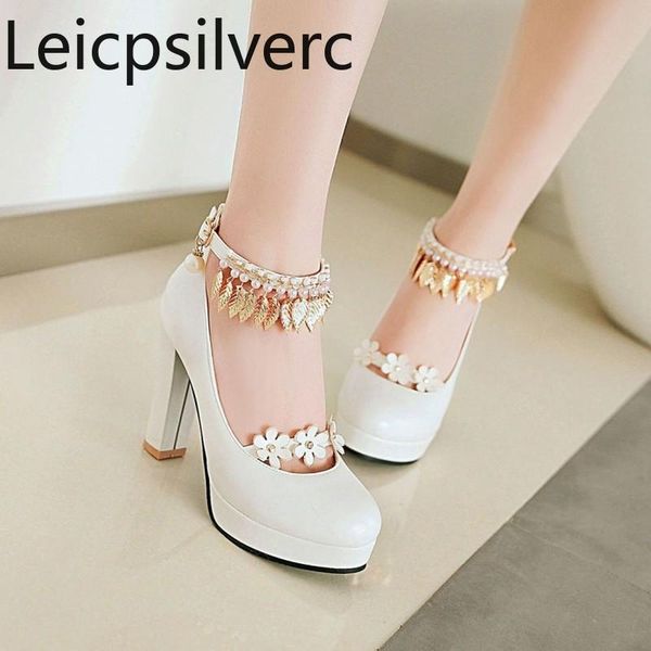 dress shoes spring and autumn style string bead round head buckle flower thick heel high women's single plus size 31-44, Black
dress shoes spring and autumn style string bead round head buckle flower thick heel high women's single plus size 31-44, Black