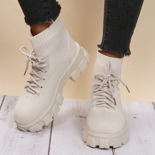 boots women elastic knitted lace up autumn platfrom ladies socks shoes 2022 fashion female short boot soft woman ankle, Black
boots women elastic knitted lace up autumn platfrom ladies socks shoes 2022 fashion female short boot soft woman ankle, Black