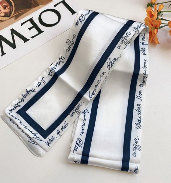 long small square scarf, elegant hair band, satin french retro scarf headband, Blue;gray
long small square scarf, elegant hair band, satin french retro scarf headband, Blue;gray