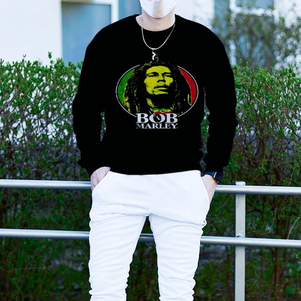 men's sweater autumn and winter color rap bob rock pattern casual jacket punk goth round neck high-quality sweater hoodie, Black
men's sweater autumn and winter color rap bob rock pattern casual jacket punk goth round neck high-quality sweater hoodie, Black