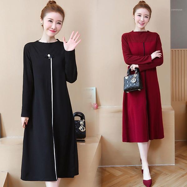 casual dresses 2021 dress 5xl women mid-length long-sleeved korean abiti donna round neck commuter stitching fashion abbigliamento j056, Black;gray
casual dresses 2021 dress 5xl women mid-length long-sleeved korean abiti donna round neck commuter stitching fashion abbigliamento j056, Black;gray