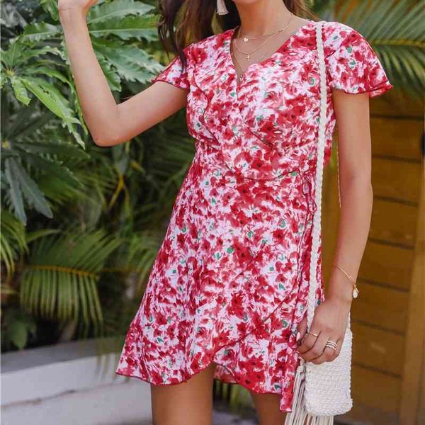 casual dresses vintage summer women tie dye printed short sleeve v neck wrapping a-line high waist mini female vestidos az07, Black;gray
casual dresses vintage summer women tie dye printed short sleeve v neck wrapping a-line high waist mini female vestidos az07, Black;gray