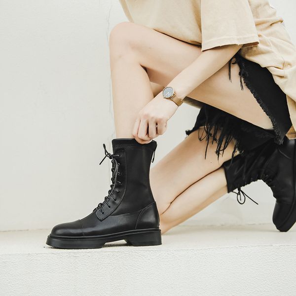 gomini 2021 autumn winter martin women's thick soled lace up elastic beige boots 6160-1, Black
gomini 2021 autumn winter martin women's thick soled lace up elastic beige boots 6160-1, Black