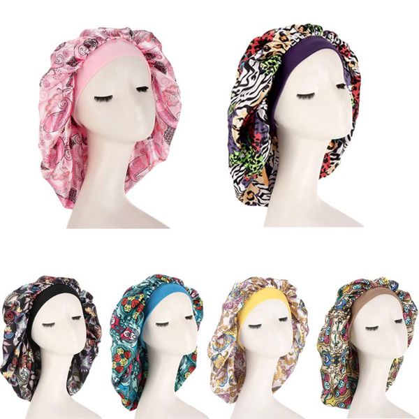 beanie/skull caps fashion large bonnet satin silky night sleep cap hair care chemo cancer hat ladies headwrap african pattern print turban, Blue;gray
beanie/skull caps fashion large bonnet satin silky night sleep cap hair care chemo cancer hat ladies headwrap african pattern print turban, Blue;gray