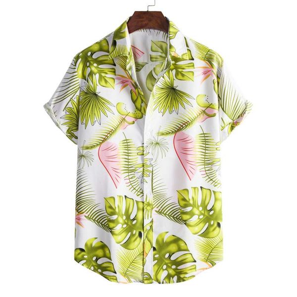 men's casual shirts men short sleeve lapel printed shirt tropical leaf pattern floral summer hawaiian holiday camisa masculina, White;black
men's casual shirts men short sleeve lapel printed shirt tropical leaf pattern floral summer hawaiian holiday camisa masculina, White;black