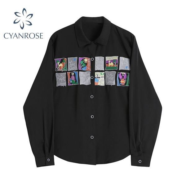 women blouses turn-down collar autumn shirts long sleeve loose casual black vintage harajuku female cardigan women shirt 210417, White
women blouses turn-down collar autumn shirts long sleeve loose casual black vintage harajuku female cardigan women shirt 210417, White