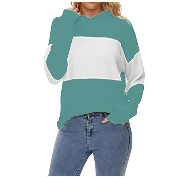 women's hoodies & sweatshirts fashion two tone for women casual long sleeve pullover 2021 moletom feminino, Black
women's hoodies & sweatshirts fashion two tone for women casual long sleeve pullover 2021 moletom feminino, Black