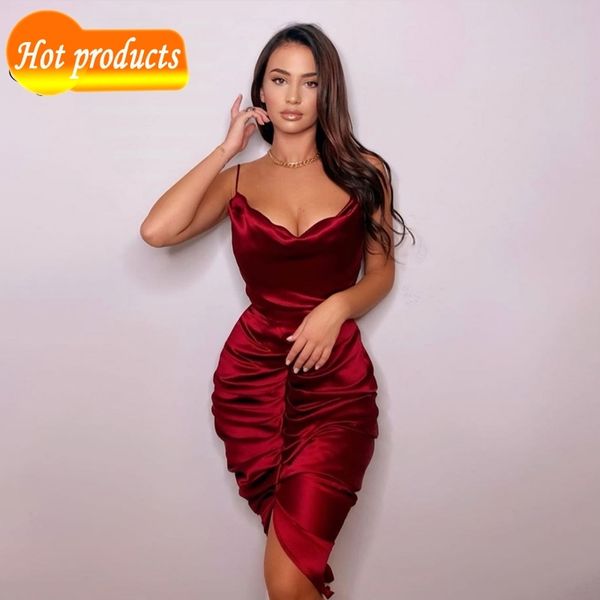 two piece dress you all borgonian fashion draped-out design with no sleeves down celebrity party satin midi slip dress jz6t, White
two piece dress you all borgonian fashion draped-out design with no sleeves down celebrity party satin midi slip dress jz6t, White