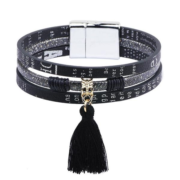 link, chain trendy bracelet titanium steel magnetic buckle fresh tassel kawaii bracelets for women snap jewelry wedding gift accessories, Black
link, chain trendy bracelet titanium steel magnetic buckle fresh tassel kawaii bracelets for women snap jewelry wedding gift accessories, Black