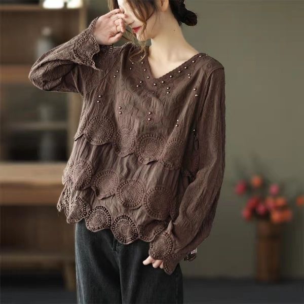 dress 2021 female spring releases casual long sleeve neck t shirt lace slices embroidered flares design cotton linen t-shirt w92, Black;gray
dress 2021 female spring releases casual long sleeve neck t shirt lace slices embroidered flares design cotton linen t-shirt w92, Black;gray