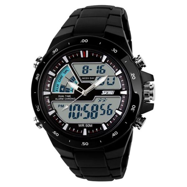 Top Fashion Analog-Digital Watch Waterproof Multi Function LED Sports Digital Alarm Time Zone Wristwatches, Slivery;brown
Top Fashion Analog-Digital Watch Waterproof Multi Function LED Sports Digital Alarm Time Zone Wristwatches, Slivery;brown
