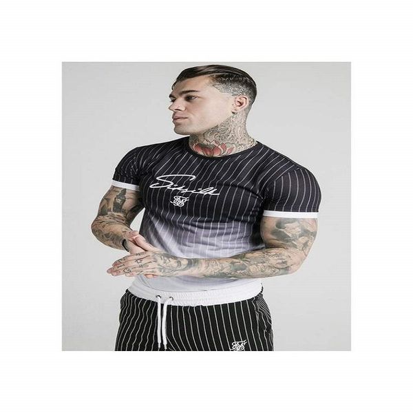 men's t-shirts summer fashion micro elastic slim half stripe gradual change round neck vitality versatile printing short sleeve, White;black
men's t-shirts summer fashion micro elastic slim half stripe gradual change round neck vitality versatile printing short sleeve, White;black