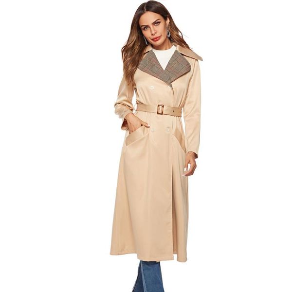 women's trench coats women printed maxi coat lapel jacket elegant slim double breasted belted design blazers winter warm outerwear vkco, Tan;black
women's trench coats women printed maxi coat lapel jacket elegant slim double breasted belted design blazers winter warm outerwear vkco, Tan;black
