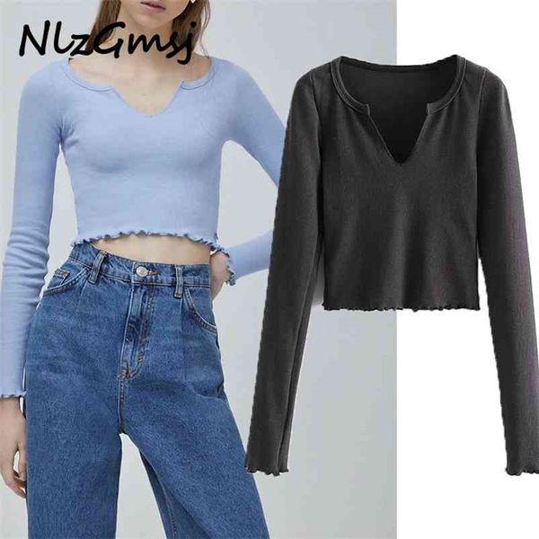 t shirt women vintage solid strethy crop shirt long sleeve o neck ees ladies casual ee street wear op 210628, White
t shirt women vintage solid strethy crop shirt long sleeve o neck ees ladies casual ee street wear op 210628, White