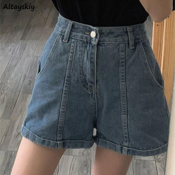women's shorts women blue denim trousers casual loose summer all-match students vintage streetwear buttons korean style cool daily chic, White;black
women's shorts women blue denim trousers casual loose summer all-match students vintage streetwear buttons korean style cool daily chic, White;black