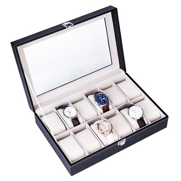 watch boxes & cases 6/10/12 grids box pu leather case holder organizer storage for watches jewelry sunglass display gift, Black;blue
watch boxes & cases 6/10/12 grids box pu leather case holder organizer storage for watches jewelry sunglass display gift, Black;blue