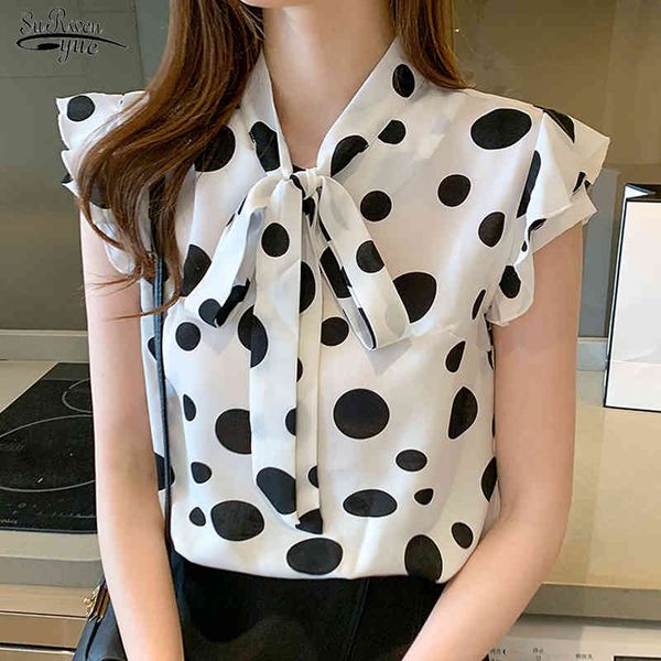 summer sleeveless women blouse and office lady chiffon dot shirts printing bow female clothing blusas 14203 210508, White
summer sleeveless women blouse and office lady chiffon dot shirts printing bow female clothing blusas 14203 210508, White