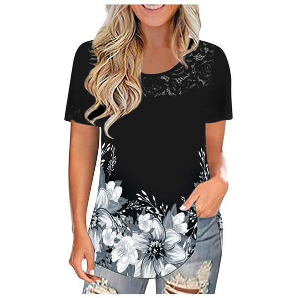 women's blouses & shirts blouse casual lace floral print v neck plus-size ladies summer elegant short sleeve camisetas de mujer, White
women's blouses & shirts blouse casual lace floral print v neck plus-size ladies summer elegant short sleeve camisetas de mujer, White