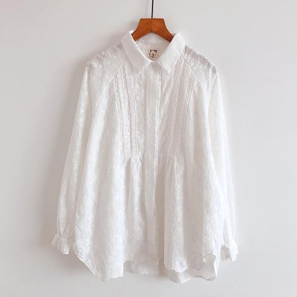 women's blouses & shirts spring autumn dress 2021 full embroidery lace design sweet white long-sleeve shirt female fashion women
women's blouses & shirts spring autumn dress 2021 full embroidery lace design sweet white long-sleeve shirt female fashion women