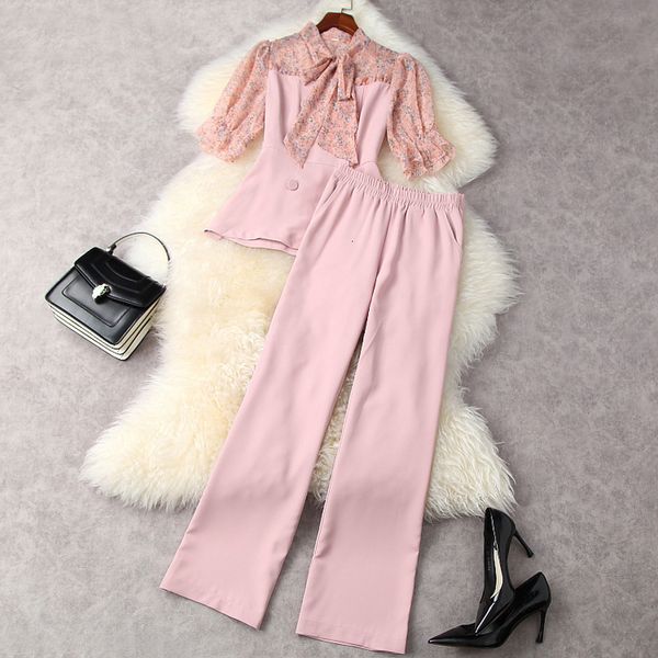 pant female fashion summer designer piece elegant short print chiffon blouse and leg drop suit pants lady from office sets, White
pant female fashion summer designer piece elegant short print chiffon blouse and leg drop suit pants lady from office sets, White