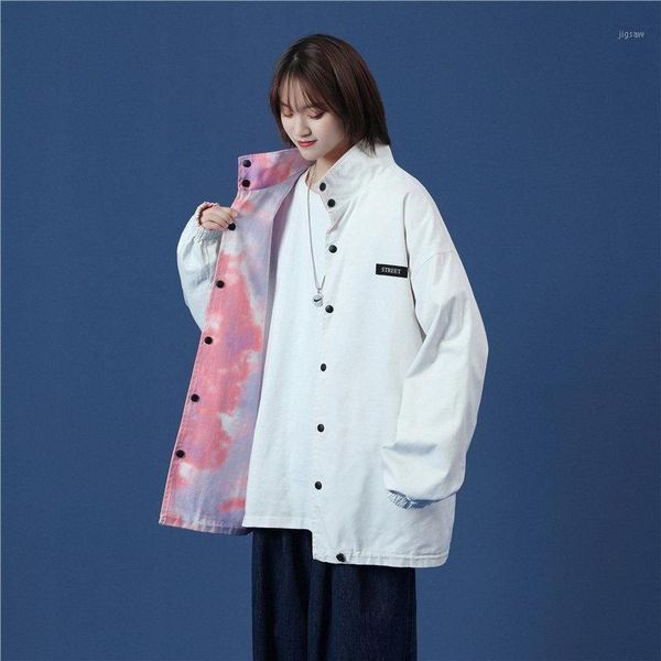 men's jackets two-sided jacket for women's tide all-match spring autumn 2021 korean style loose hong kong high street tie-dye, Black;brown
men's jackets two-sided jacket for women's tide all-match spring autumn 2021 korean style loose hong kong high street tie-dye, Black;brown