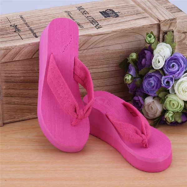 slippers summer soft women wedge sandals thong flip flops platform beach, Black 
slippers summer soft women wedge sandals thong flip flops platform beach, Black