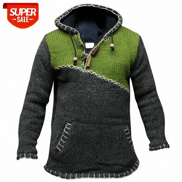 men's fashion contrast stitching sweater long-sleeved hooded coat sy0006 #sc93, Black
men's fashion contrast stitching sweater long-sleeved hooded coat sy0006 #sc93, Black