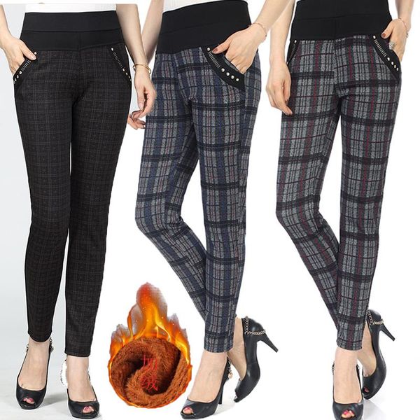 women's pants & capris 2021 autumn winter women grid warm sweat plus size velvet slim high waist stretch mother pencil calca feminina, Black;white
women's pants & capris 2021 autumn winter women grid warm sweat plus size velvet slim high waist stretch mother pencil calca feminina, Black;white