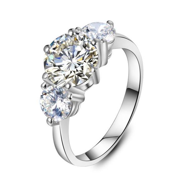 cluster rings 14k three stone ring 2ct nscd solid white gold quality diamond engagement for women wedding romantic jewelry, Golden;silver
cluster rings 14k three stone ring 2ct nscd solid white gold quality diamond engagement for women wedding romantic jewelry, Golden;silver