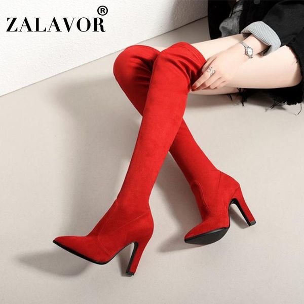 boots zalavor autumn winter women long stretch slim thigh high fashion over the knee heels shoes size 34-43, Black
boots zalavor autumn winter women long stretch slim thigh high fashion over the knee heels shoes size 34-43, Black