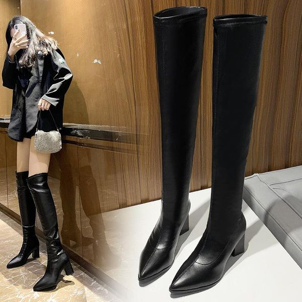 boots 2021 suede women's over-the-knee high heel skinny leggings knight chunky stretch, Black
boots 2021 suede women's over-the-knee high heel skinny leggings knight chunky stretch, Black