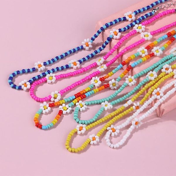 chokers 2021 fashion colorful mini beads neck choker flowers acrylic necklaces for women girls summer bohemian beach jewelry, Golden;silver
chokers 2021 fashion colorful mini beads neck choker flowers acrylic necklaces for women girls summer bohemian beach jewelry, Golden;silver