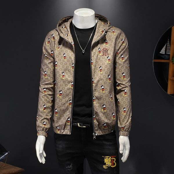 fashion jacket 2021 men's autumn high end korean hooded, Black;brown 
fashion jacket 2021 men's autumn high end korean hooded, Black;brown