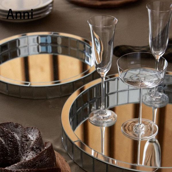 european simple silver mirror tray decorative inlaid crystal glass jewelry display plates deskstorage home decoration kitchen & organiza
european simple silver mirror tray decorative inlaid crystal glass jewelry display plates deskstorage home decoration kitchen & organiza