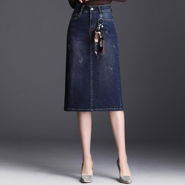 skirts 2021 spring & autumn korean high waist slimming denim skirt wild casual simple blue women a-line long, Black
skirts 2021 spring & autumn korean high waist slimming denim skirt wild casual simple blue women a-line long, Black