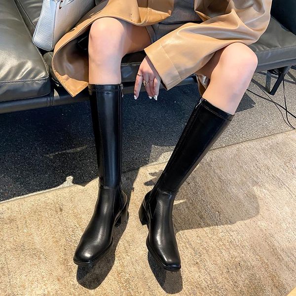 boots 2021 winter trendy layer cowhide handmade custom korean youth style square head knight, Black
boots 2021 winter trendy layer cowhide handmade custom korean youth style square head knight, Black