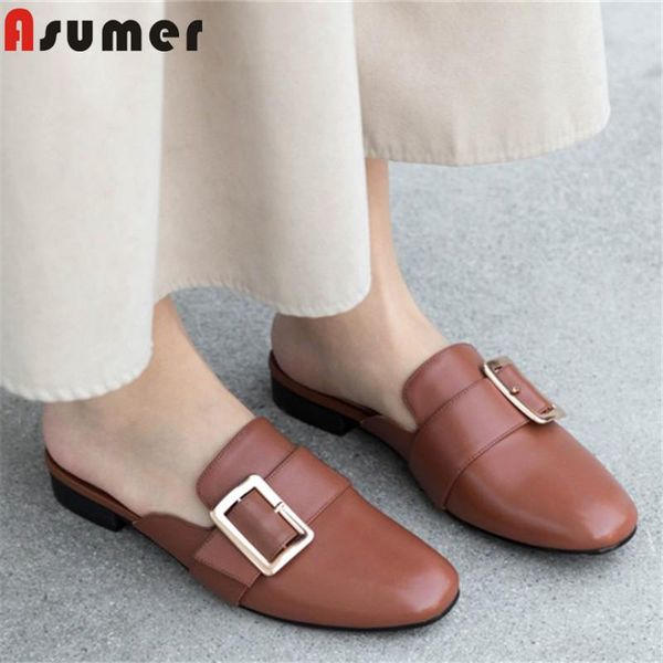 slippers asumer 2021 big size 41 slipper women genuine leather shoes round toe buckle summer low heel casual woman, Black
slippers asumer 2021 big size 41 slipper women genuine leather shoes round toe buckle summer low heel casual woman, Black