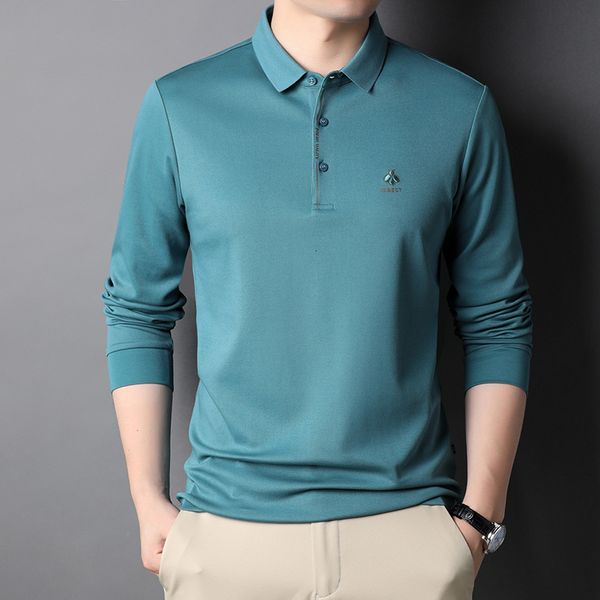 middle aged men's solid color lapel long sleeve pullover casual spring and autumn polo shirt korean fashion cotton t-shirt, White;black
middle aged men's solid color lapel long sleeve pullover casual spring and autumn polo shirt korean fashion cotton t-shirt, White;black