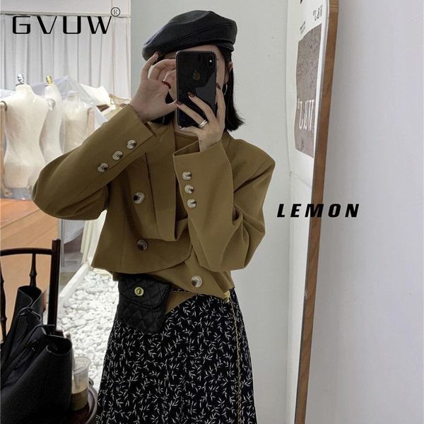 women's suits & blazers gvuw the lemon 2021 autumn korean style temperament short irregular small suit coat fried street, White;black
women's suits & blazers gvuw the lemon 2021 autumn korean style temperament short irregular small suit coat fried street, White;black